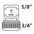 VERTO 30db Tömlő gyorscsatlakozó 3/4" vizstoppos, kétkomponensű, kínálódobozban 15G733-30