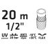 VERTO Locsolótömlő 20 m, 1/2", ECONOMIC, zöld 15G800