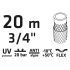 VERTO Locsolótömlő 20 m, 3/4", ECONOMIC, zöld 15G803