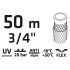 VERTO Locsolótömlő 50 m, 3/4", ECONOMIC, zöld 15G805