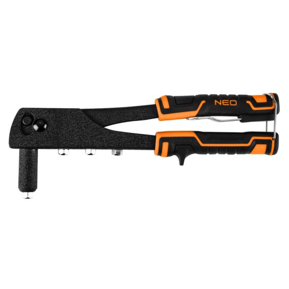 NEO TOOLS Popszegecshúzó, acél és alumínium szegecsekhez, 60db szegecs, 2,4/3,2/4,0/4,8  18-101-1