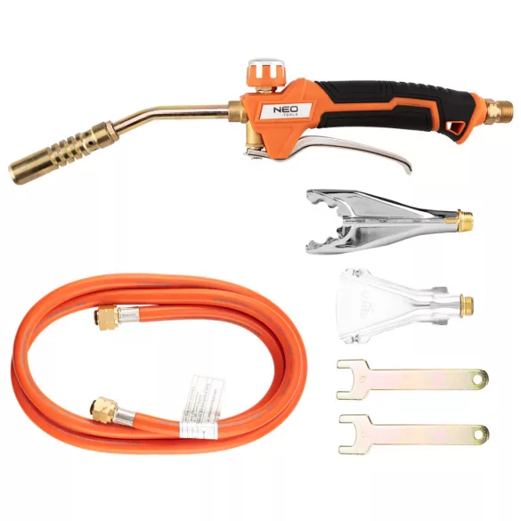 NEO TOOLS Gázforrasztó, perzselő, gázégő készlet profi 20-012