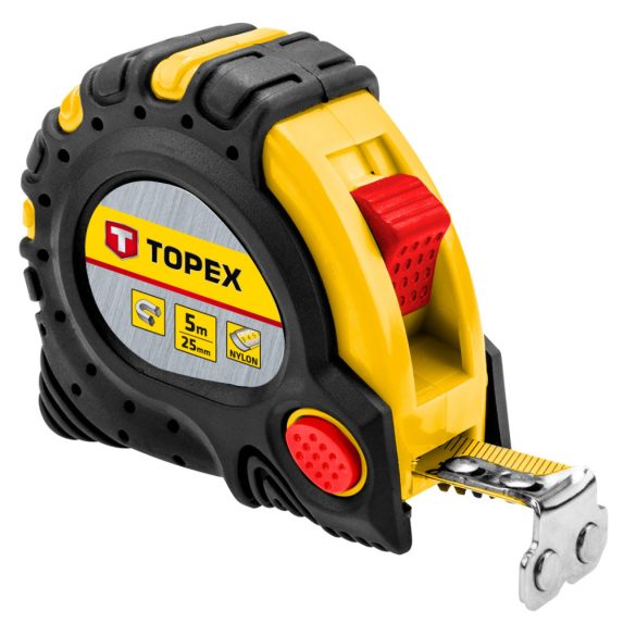 TOPEX Mérőszalag 5m / 25mm, mágneses 27C345