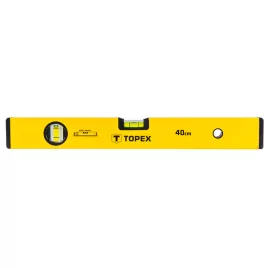   TOPEX Vízmérték, 40cm, 2 libella, aluminium, ±1mm/m 29C501