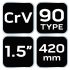NEO TOOLS Csőfogó 90fok, 1,5", CV, 420mm 25 év garanciával 02-424