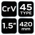 NEO TOOLS Csőfogó 45fok, 1,5", CrV, Line, 420mm 25 év garanciával 02-427