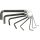 Top Tools IMBUSZKULCS KÉSZLET 8db, 2-10mm 35D055