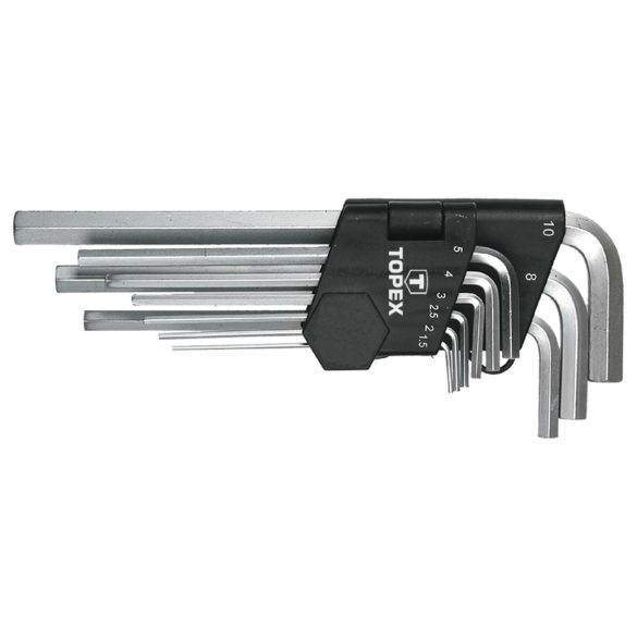TOPEX Imbuszkulcs készlet 9db, HOSSZÚ 1.5-10MM 35D956