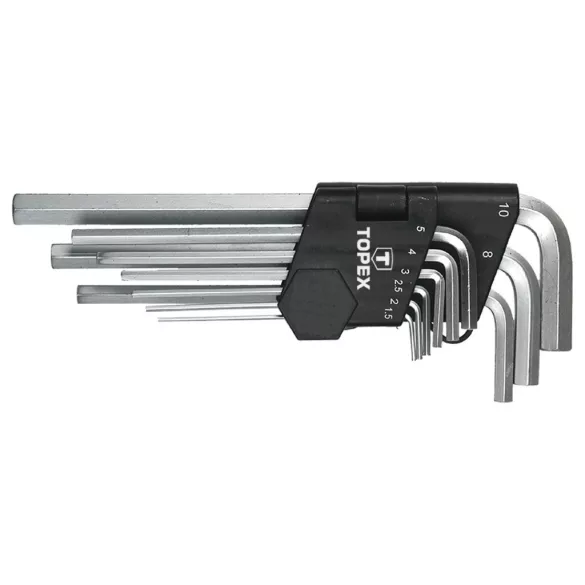 TOPEX Imbuszkulcs készlet 9db, HOSSZÚ 1.5-10MM 35D956