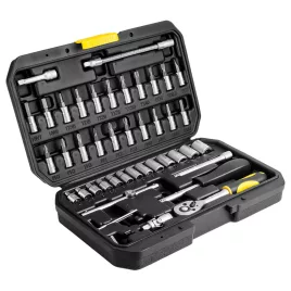 TOPEX Dugókulcskészlet + bitkészlet 1/4" 46db 38D640