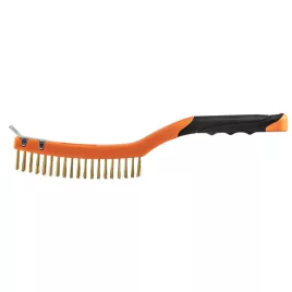 NEO TOOLS Drótkefe, sárgaréz, 3x19 sor, kaparóval 39-032