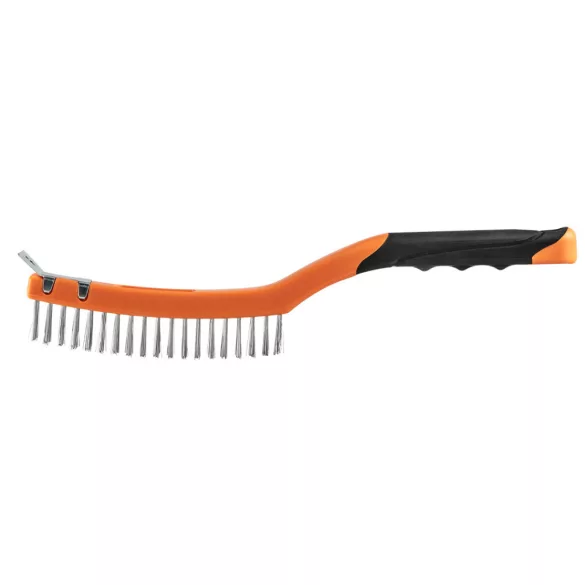 NEO TOOLS Drótkefe, rozsdamentes, 3x19 sor, kaparóval 39-052