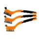 NEO TOOLS Drótkefe készlet 3db, 3x7 sor, Acél, műanyag és sárgaréz szálas kefék 39-100