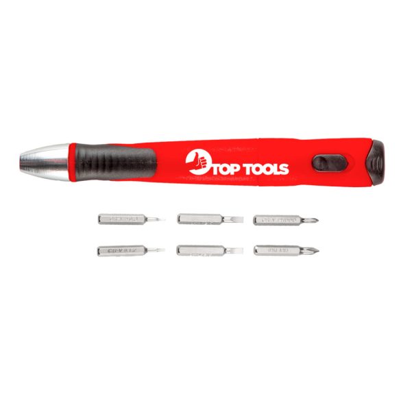 Top Tools Bitfejes Műszerész, Precíziós Csavarhúzó készlet 7az1-ben 39D197
