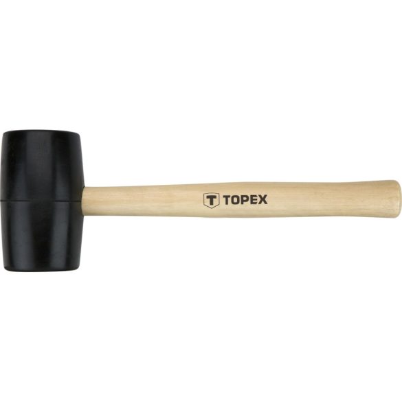 TOPEX Gumikalapács 50mm 340g, keményfa nyél 02A343