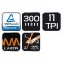 NEO TOOLS Lyukfűrész, 30mm, 11 TPI, 2komponensű markolat 41-091-1