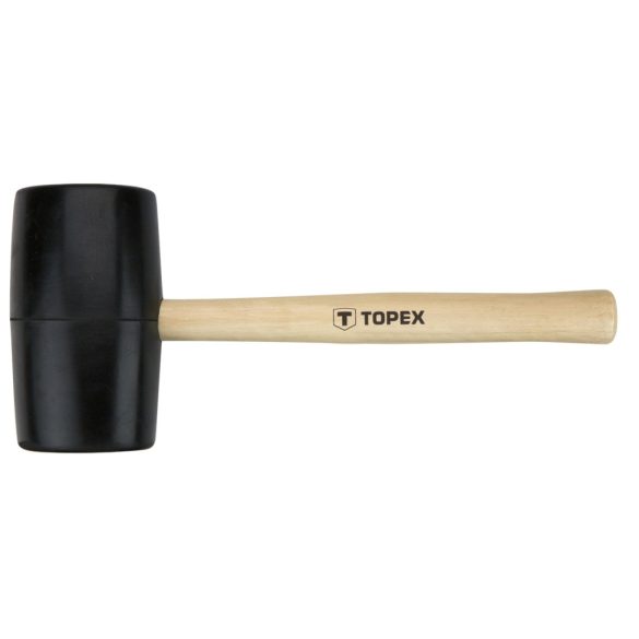 TOPEX Gumikalapács 72mm 900g, keményfa nyél 02A347