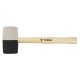 TOPEX Gumikalapács 63mm 680g, fekete-fehér, fa nyél 02A355
