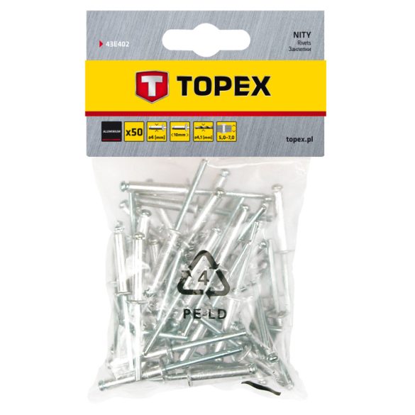 TOPEX POPSZEGECS 4.0X10, 50db 43E402