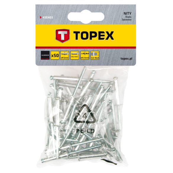 TOPEX POPSZEGECS 4.0X13, 50db 43E403