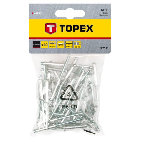 TOPEX POPSZEGECS 4.8X10, 50db 43E502