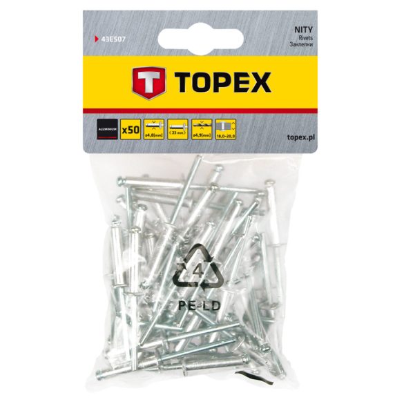 TOPEX POPSZEGECS 4.8X23, 50db 43E507