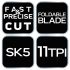 NEO TOOLS Japán fűrész, fűrészlap:250mm(10") 11 TPI, hegyes, összecsukható 44-611