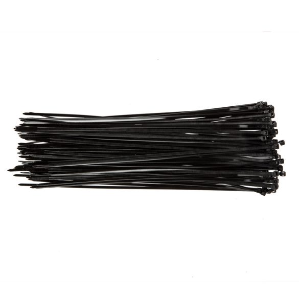 TOPEX KÁBELKÖTEGELŐ, gyorskötöző, 3,6mm x 300mm, fekete, 100db 44E973