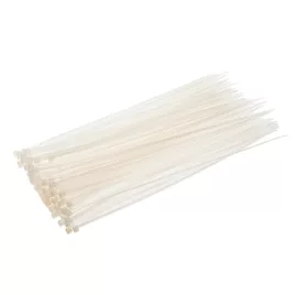   TOPEX KÁBELKÖTEGELŐ, gyorskötöző, 2,5mm x 100mm, fehér, 100db 44E975