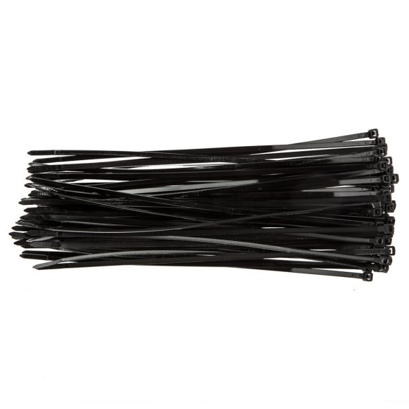 TOPEX KÁBELKÖTEGELŐ, gyorskötöző, 4,8mm x 300mm, fekete, 75db 44E980