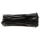 TOPEX KÁBELKÖTEGELŐ, gyorskötöző, 4,8mm x 300mm, fekete, 75db 44E980