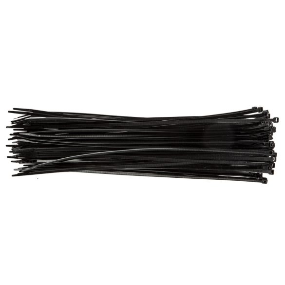 TOPEX KÁBELKÖTEGELŐ, gyorskötöző, 4,8mm x 370mm, fekete, 75db 44E982