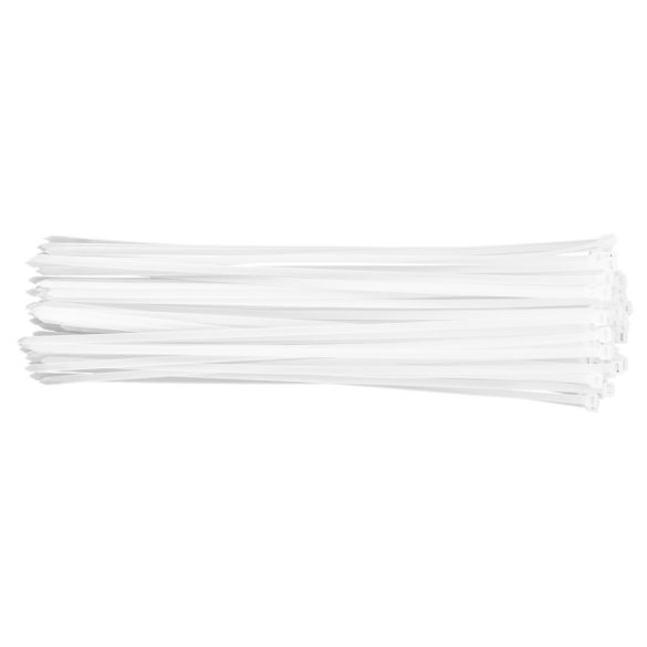 TOPEX KÁBELKÖTEGELŐ, gyorskötöző, 7,6mm x 500mm, fehér, 75db 44E984