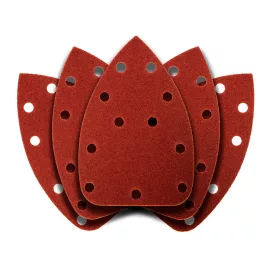   GRAPHITE Csiszolópapír deltacsiszolóhoz, tépőzáras, 11 lyukas 140 x 140 x 80mm, K80, 5db 54H011