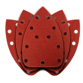   GRAPHITE Csiszolópapír deltacsiszolóhoz, tépőzáras, 11 lyukas 140 x 140 x 80mm, K100, 5db 54H012