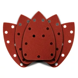   GRAPHITE Csiszolópapír deltacsiszolóhoz, tépőzáras, 11 lyukas 140 x 140 x 80mm, K120, 5db 54H013