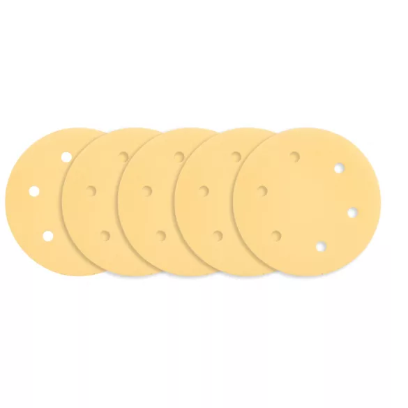 GRAPHITE Tépőzáras csiszolópapír 225mm, K180, 5db, 6 lyukakkal az 59G264, 59G265 csiszológéphez. 54H031