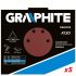 GRAPHITE Tépőzáras csiszolópapír K120, háromszög alakú 12 lyukakkal, 5db csiszolóhoz 59G264 54H033
