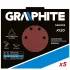GRAPHITE Tépőzáras csiszolópapír K120, háromszög alakú 12 lyukakkal, 5db csiszolóhoz 59G264 54H033