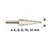 GRAPHITE Lépcsős fúró, HSS, 4-12mm 54T302