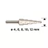 GRAPHITE Lépcsős fúró, HSS, 4-12mm 54T302