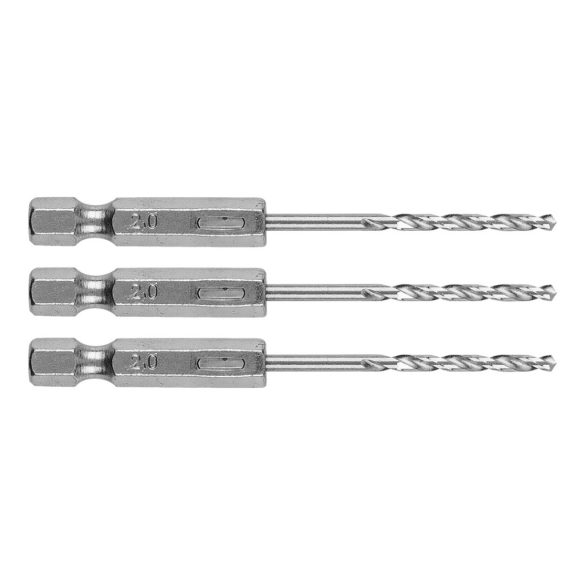 GRAPHITE Csigafúró, 1/4" hatszög szárral, HSS DIN 338, 2mm, 3db/cs 54T700