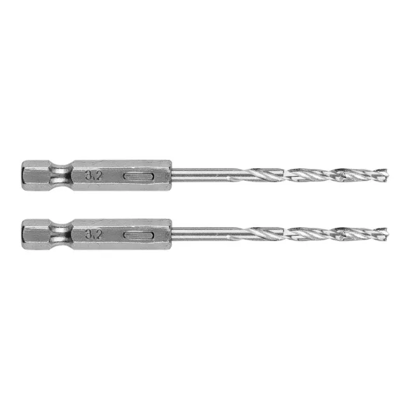 GRAPHITE Csigafúró, 1/4" hatszög szárral, HSS DIN 338, 3,2mm, 2db/cs 54T703