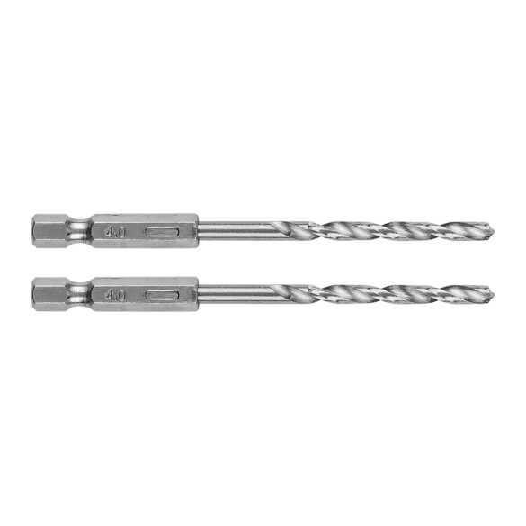 GRAPHITE Csigafúró, 1/4" hatszög szárral, HSS DIN 338, 4mm, 2db/cs 54T705