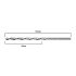 GRAPHITE Csigafúró HSS hosszú  5.0x132/87mm, DIN 340 54T995
