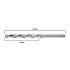 GRAPHITE Csigafúró HSS hosszú  8.0x165/109mm, DIN 340 54T997
