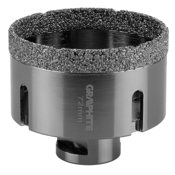 GRAPHITE Körkivágó, gyémántos 72mm x M14 55H316