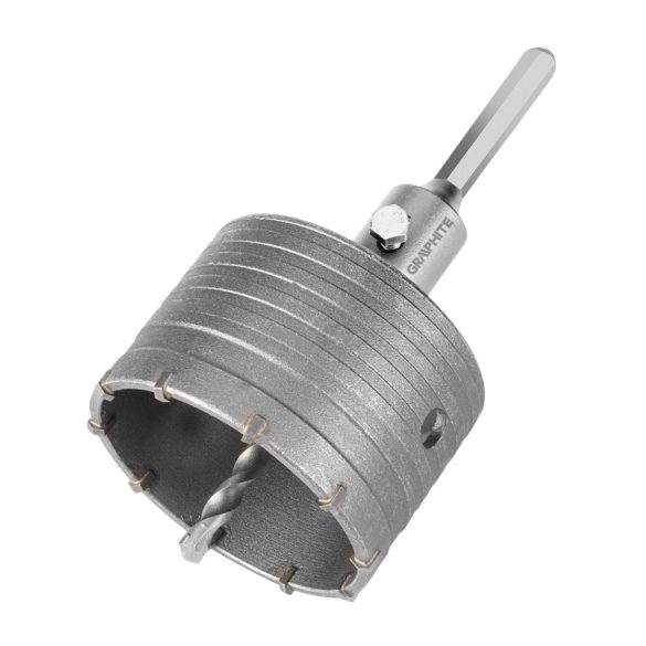 GRAPHITE Koronafúró, körkivágó, 85 mm, hatszög szárral, központfúróval 55H326