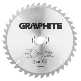   GRAPHITE Körfűrészlap keményfém fogakkal, 300x30mm, 40 fog 55H606