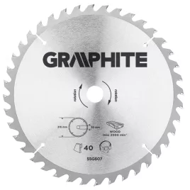   GRAPHITE Körfűrészlap keményfém fogakkal, 315x30mm, 40 fog 55H607